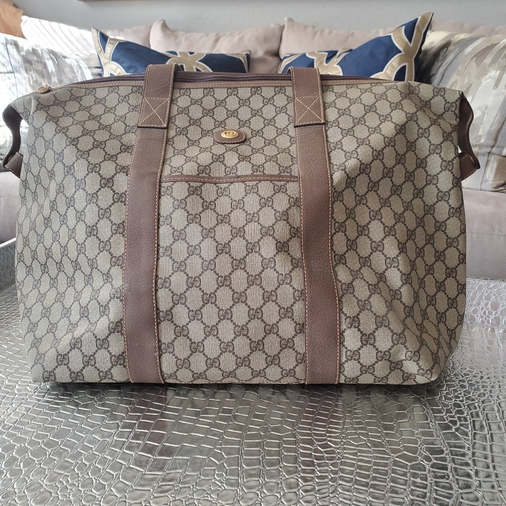 ***SOLD*****Brown Gucci GG Travel Bag
